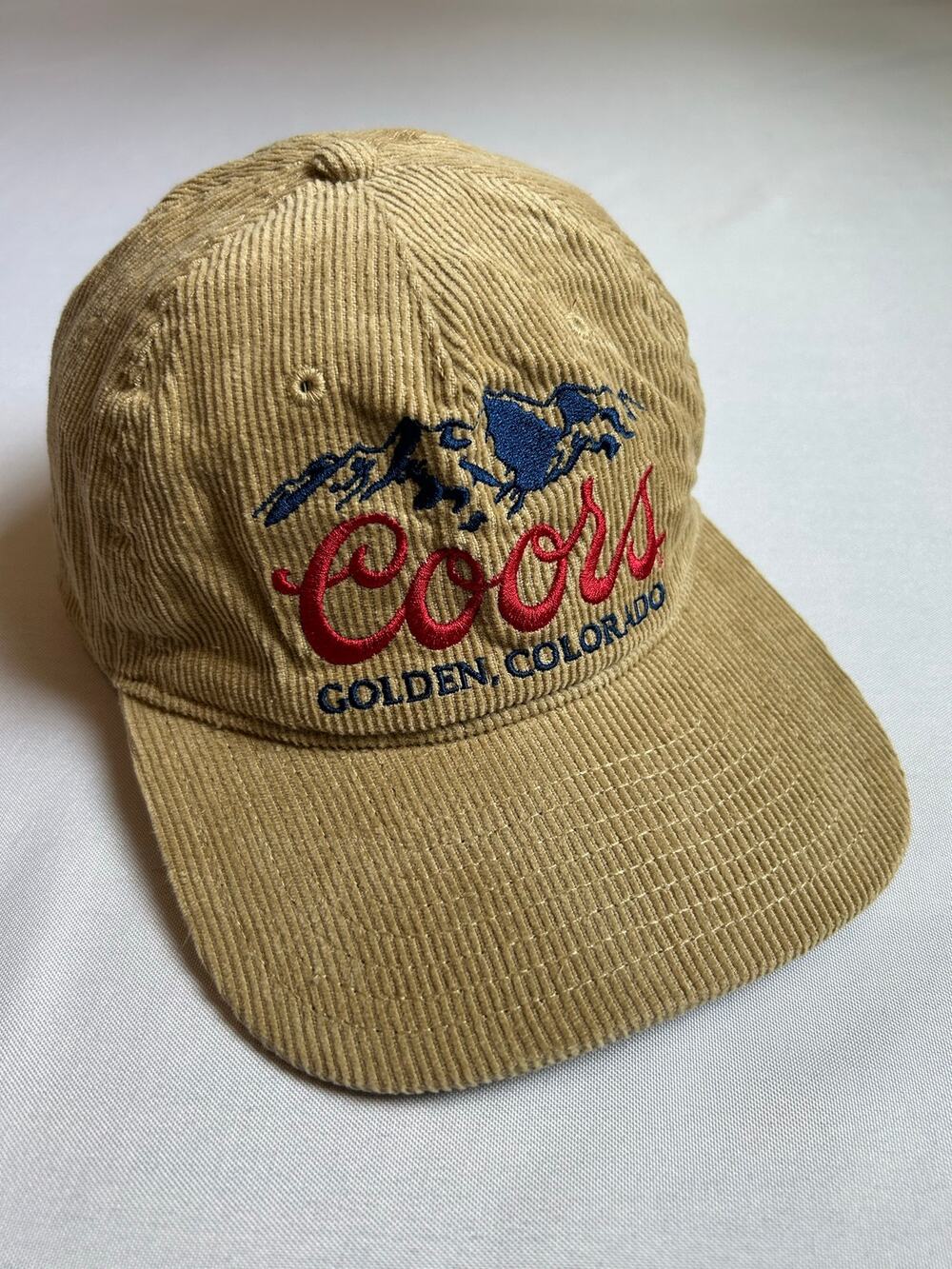Coors Golden Colorado Corduroy Hat Cap Tan OS Adjustable